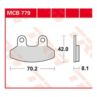 Scheibenbremsbeläge MCB779 Motorrad