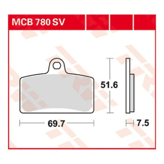 Scheibenbremsbeläge MCB780SV für Peugeot Motorrad