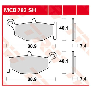 Scheibenbremsbeläge MCB783SH für Suzuki Motorrad