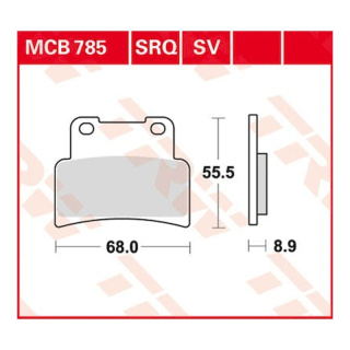 Scheibenbremsbeläge MCB785 für Aprilia Motorrad