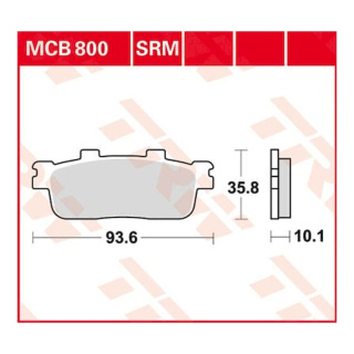 Scheibenbremsbeläge MCB800SRM für Peugeot Motorrad