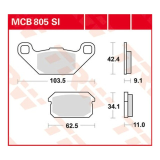 Scheibenbremsbeläge MCB805SI Motorrad
