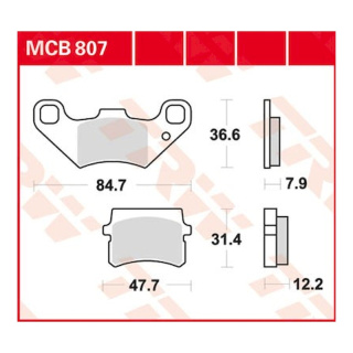 Scheibenbremsbeläge MCB807 Motorrad
