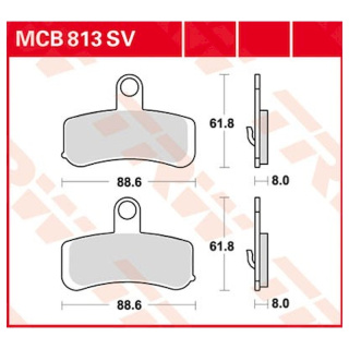 Scheibenbremsbeläge MCB813SV für Harley Motorrad