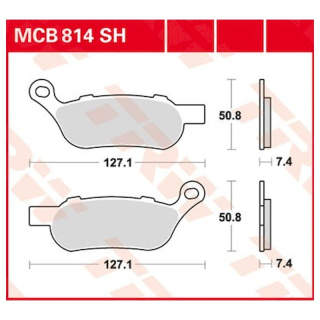 Scheibenbremsbeläge MCB814SH für Harley Motorrad