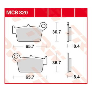 Scheibenbremsbeläge MCB820 für Beta Motorrad