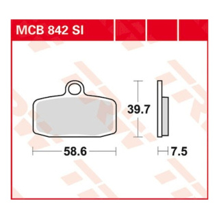 Scheibenbremsbeläge MCB842SI für KTM Motorrad