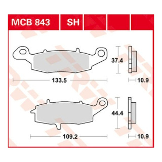 Scheibenbremsbeläge MCB843SH für Suzuki Motorrad