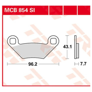 Scheibenbremsbeläge MCB854SI für Polaris RZR 570 800 900 Outlaw 450 525 General