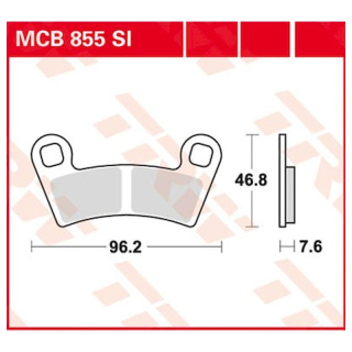 Scheibenbremsbeläge MCB855SI für Polaris Sportsman Scrambler