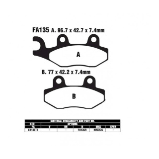 EBC Bremsbeläge FA135 TT = FA202 für Suzuki Motorrad