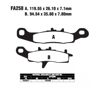 EBC Bremsbeläge FA258 TT für Suzuki Motorrad