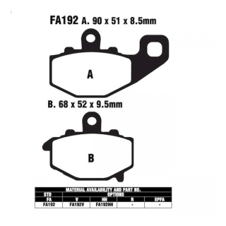 EBC Bremsbeläge FA192 V für Kawasaki Motorrad