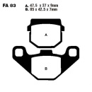 EBC Bremsbeläge SFA83 SC für MZ/MUZ Motorrad