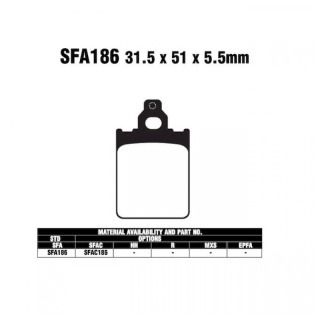 EBC Bremsbeläge SFA186 SC für Vespa Motorrad