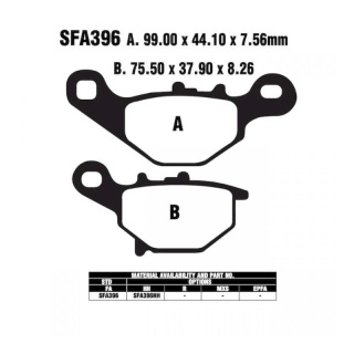 EBC Bremsbeläge SFA396 Scooter für Suzuki Motorrad