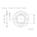 Kettenrad 50-15051-49, 49Z - 428 für MZ/MUZ Motorrad