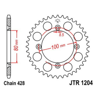 Kettenrad 50Z - 428 SW Innen Ø 080 Lochkreis 100 Motorrad