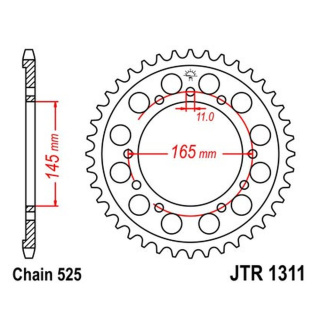 Kettenrad 45Z - 525 SI Innen Ø 145 Lochkreis 165 für Honda Motorrad