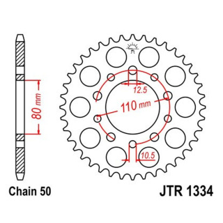 Kettenrad 43Z - 530 SI Innen Ø 080 Lochkreis 110 für Honda Motorrad