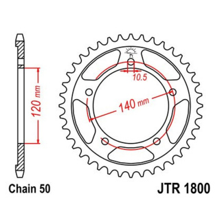 Kettenrad 46Z - 530 SI Innen Ø 120 Lochkreis 140 für Suzuki Motorrad