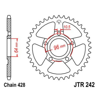 Kettenrad 53Z - 428 SW Innen Ø 064 Lochkreis 096 Motorrad