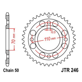 Kettenrad 35Z - 530 SI Innen Ø 070 Lochkreis 110 für Honda Motorrad