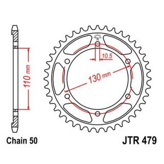 Kettenrad 43Z - 530 SI Innen Ø 110 Lochkreis 130 für Suzuki Motorrad