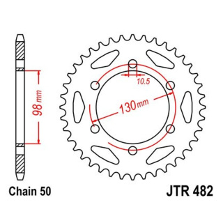 Kettenrad 47Z - 530 SI Innen Ø 098 Lochkreis 130 für Kawasaki Motorrad