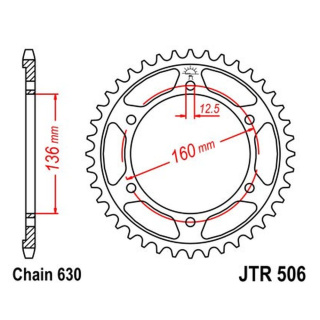 Kettenrad 40Z - 630 SI Innen Ø 136 Lochkreis 160 Motorrad