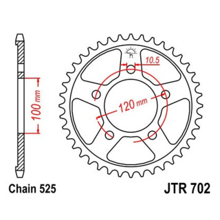 Kettenrad 42Z - 525 SI Innen Ø 100 Lochkreis 120 für Aprilia Motorrad