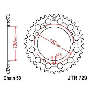 Kettenrad 46Z - 530 SI Innen Ø 130 Lochkreis 152 für Cagiva Motorrad