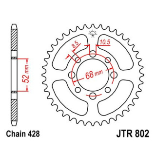 Kettenrad 40Z - 428 SW Innen Ø 052 Lochkreis 068 für Suzuki Motorrad