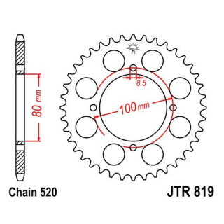 Kettenrad 39Z - 520 SW Innen Ø 080 Lochkreis 100 für Suzuki Motorrad
