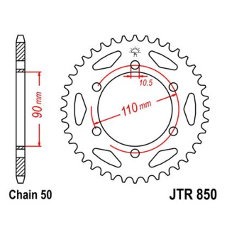 Kettenrad 33Z - 530 SI Innen Ø 090 Lochkreis 110 für Yamaha Motorrad