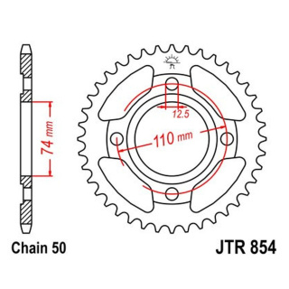 Kettenrad 39Z - 530 SI Innen Ø 074 Lochkreis 110 für Yamaha Motorrad