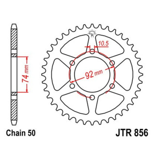 Kettenrad 45Z - 530 SI Innen Ø 074 Lochkreis 092 für Yamaha Motorrad