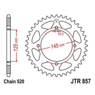 Kettenrad 40Z - 520 SW Innen Ø 125 Lochkreis 145 für MZ/MUZ Motorrad