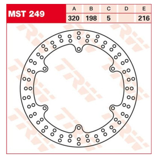 Bremsscheibe starr MST249 für Yamaha Motorrad