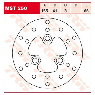 Bremsscheibe starr MST250 für Adly Aprilia MBK PGO Yamaha Peugeot Fantic Scooter