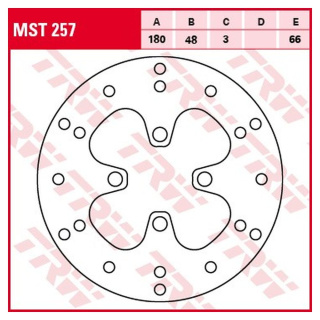 Bremsscheibe starr MST257 für MBK Yamaha Scooter Motorrad