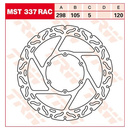 Bremsscheibe starr MST337RAC für Aprilia Motorrad