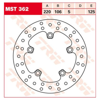 Bremsscheibe starr MST362 für Yamaha Motorrad