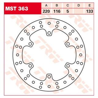 Bremsscheibe starr MST363 für Yamaha Motorrad