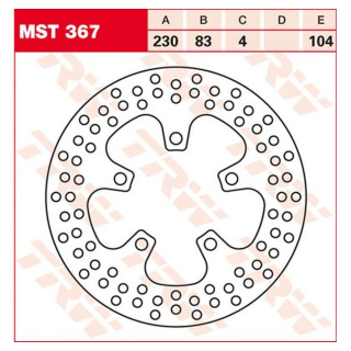 Bremsscheibe starr MST367 für Kawasaki Motorrad