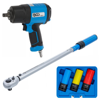 BGS Radwechsel Set Druckluft- Schlagschrauber- & Drehmomentschlüssel 60-330 Nm
