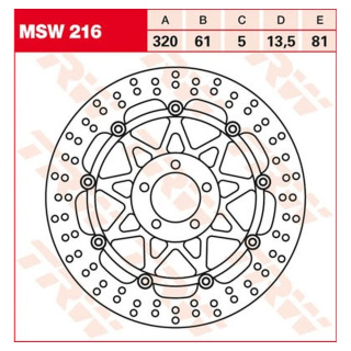 Bremsscheibe schwimmend MSW216 für Suzuki Motorrad