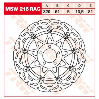 Bremsscheibe schwimmend MSW216RAC für Suzuki Motorrad