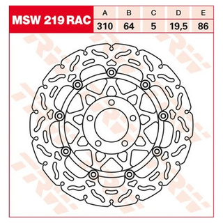 Bremsscheibe schwimmend MSW219RAC für Suzuki Motorrad