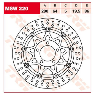 Bremsscheibe schwimmend MSW220 für Suzuki Motorrad